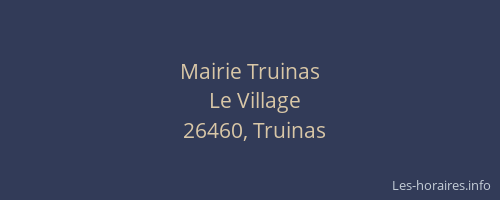Mairie Truinas