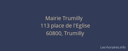 Mairie Trumilly