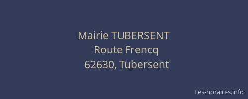 Mairie TUBERSENT