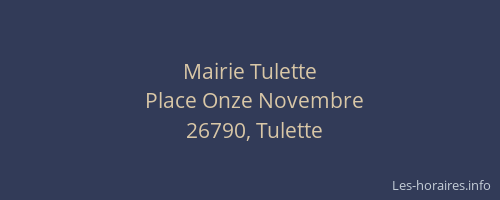 Mairie Tulette