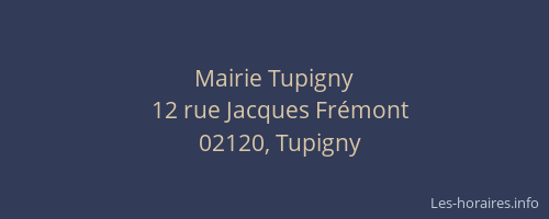 Mairie Tupigny