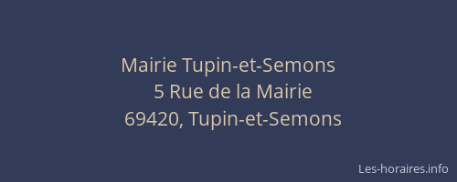 Mairie Tupin-et-Semons