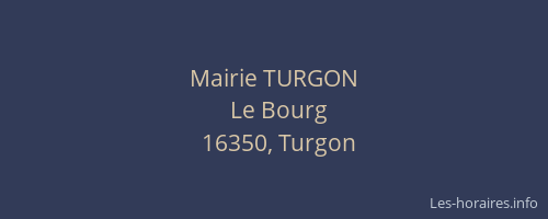 Mairie TURGON