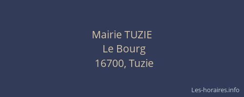 Mairie TUZIE