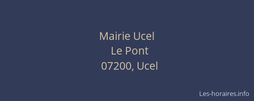 Mairie Ucel