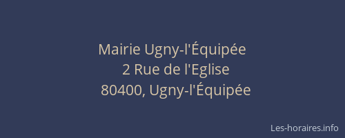 Mairie Ugny-l'&Eacute;quip&eacute;e
