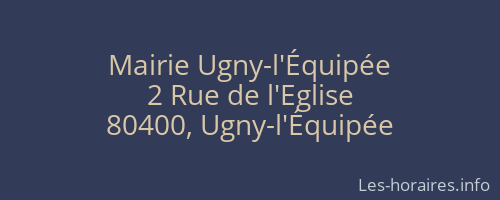 Mairie Ugny-l'Équipée