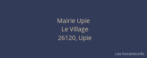 Mairie Upie