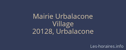 Mairie Urbalacone