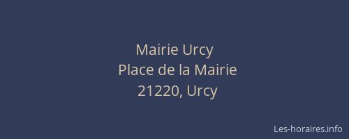 Mairie Urcy
