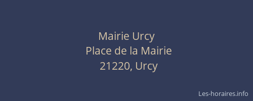 Mairie Urcy