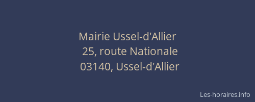 Mairie Ussel-d'Allier