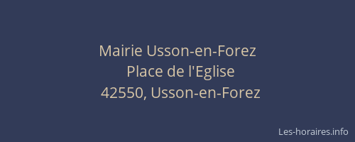 Mairie Usson-en-Forez
