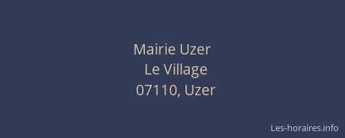 Mairie Uzer