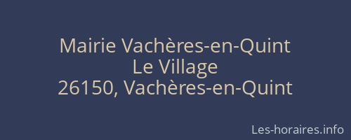 Mairie Vachères-en-Quint