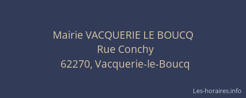 Mairie VACQUERIE LE BOUCQ