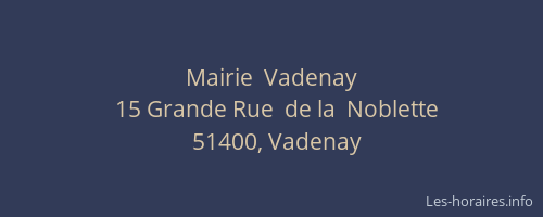 Mairie  Vadenay