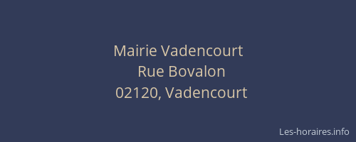 Mairie Vadencourt