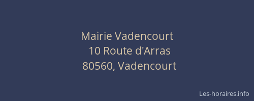 Mairie Vadencourt