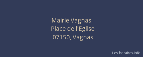 Mairie Vagnas