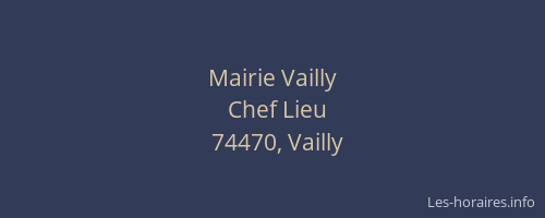 Mairie Vailly