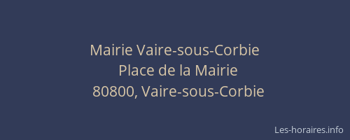 Mairie Vaire-sous-Corbie