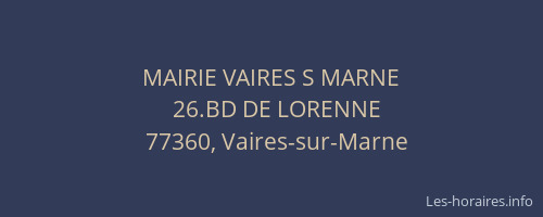 MAIRIE VAIRES S MARNE