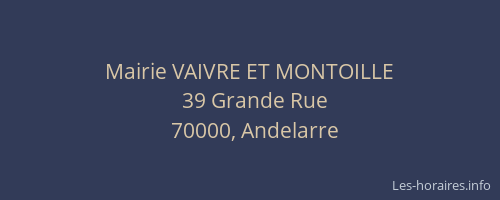 Mairie VAIVRE ET MONTOILLE