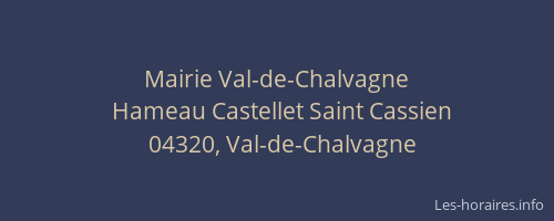 Mairie Val-de-Chalvagne