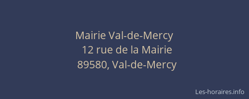 Mairie Val-de-Mercy