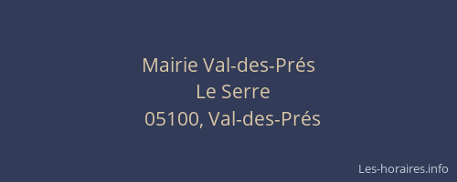Mairie Val-des-Prés