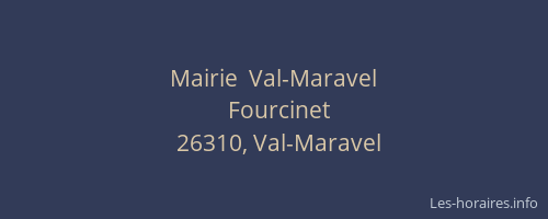 Mairie  Val-Maravel