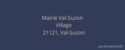 Mairie Val-Suzon