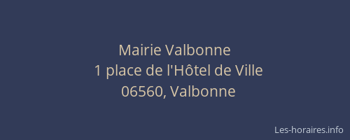 Mairie Valbonne