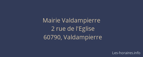 Mairie Valdampierre