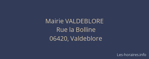 Mairie VALDEBLORE