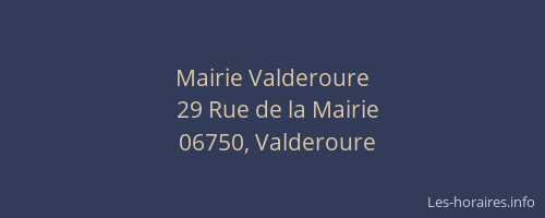 Mairie Valderoure
