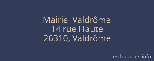 Mairie  Valdrôme