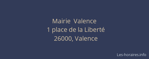 Mairie  Valence