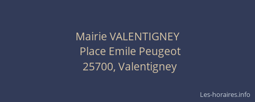 Mairie VALENTIGNEY