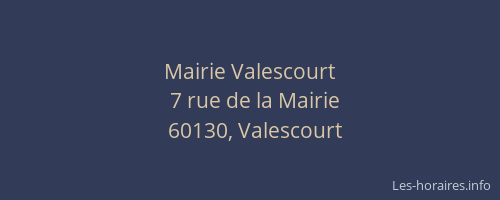 Mairie Valescourt