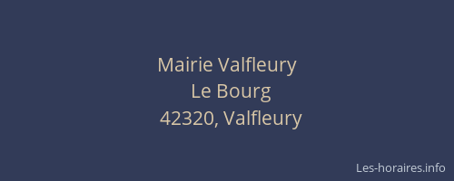 Mairie Valfleury