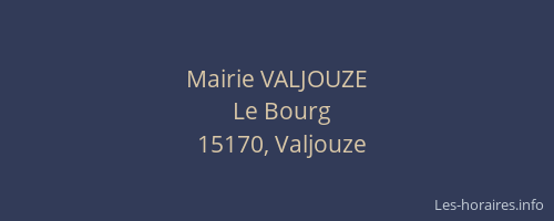 Mairie VALJOUZE