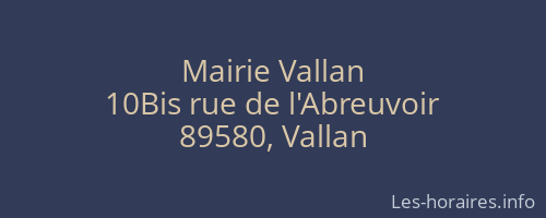 Mairie Vallan