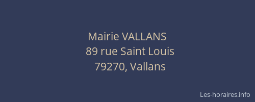 Mairie VALLANS