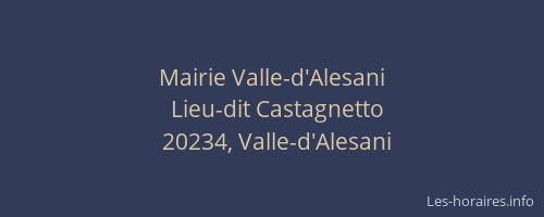 Mairie Valle-d'Alesani