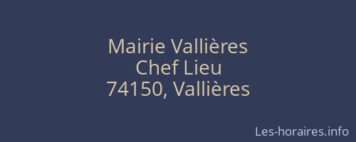 Mairie Vallières