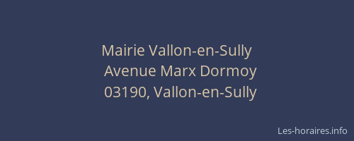 Mairie Vallon-en-Sully