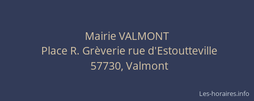 Mairie VALMONT