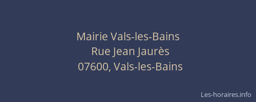 Mairie Vals-les-Bains